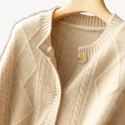 Button-Front Knit Cardigan for Women