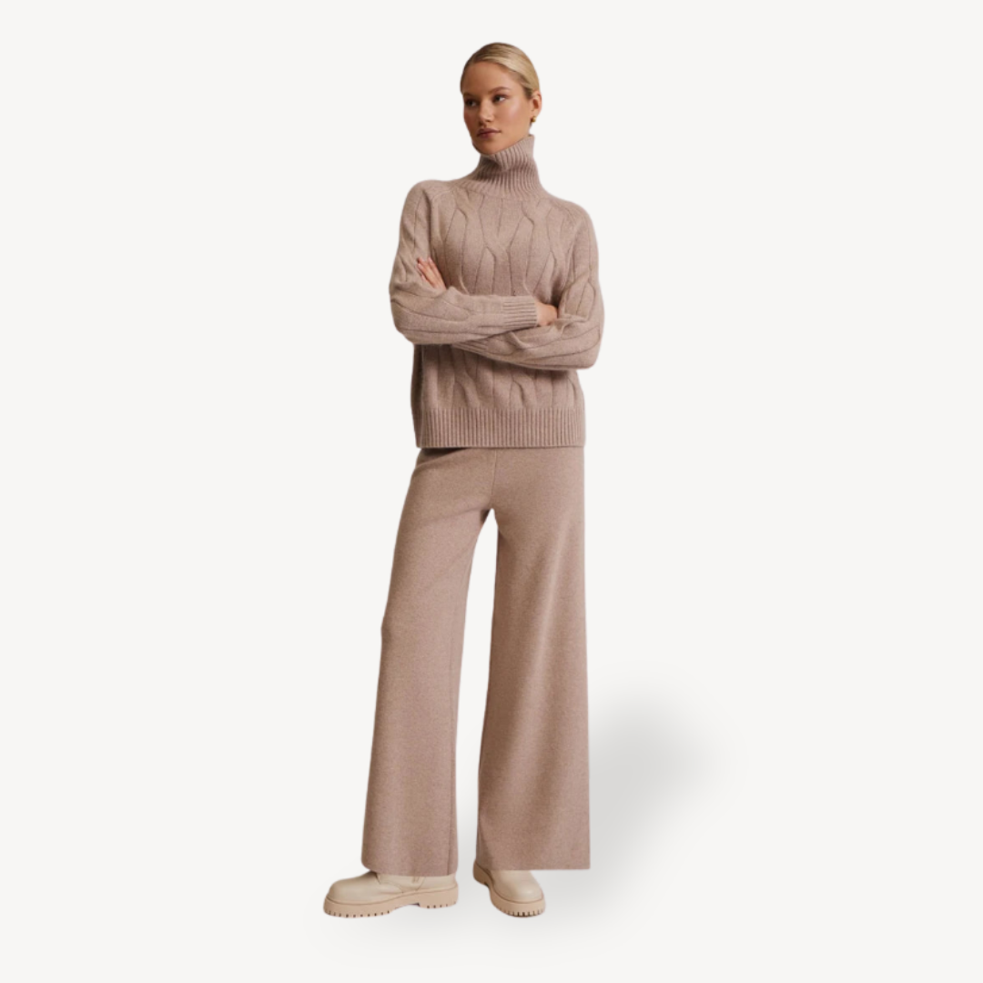 Cable Knit Sweater and Pants Set