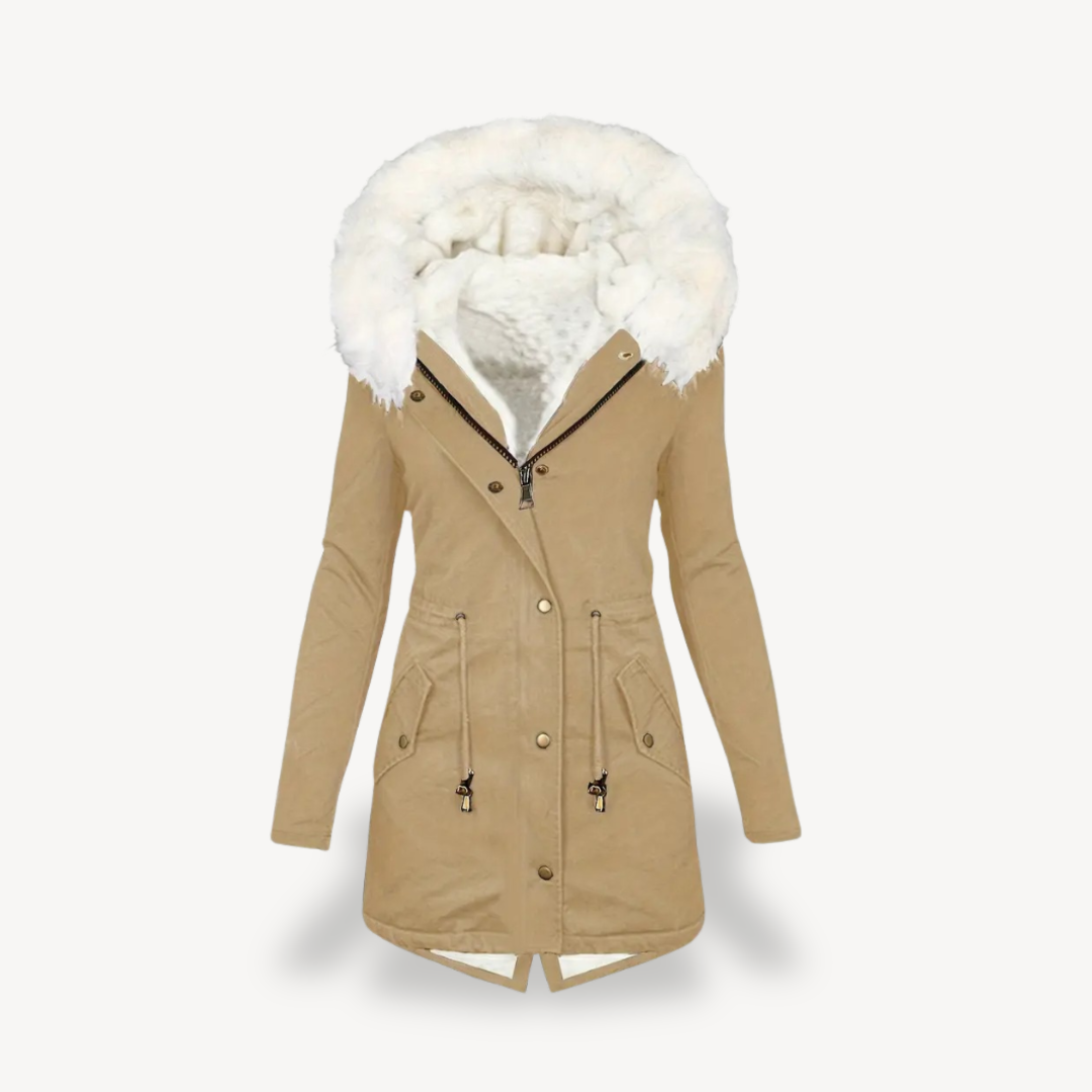 Women's Faux Fur Hooded Parka Jacket