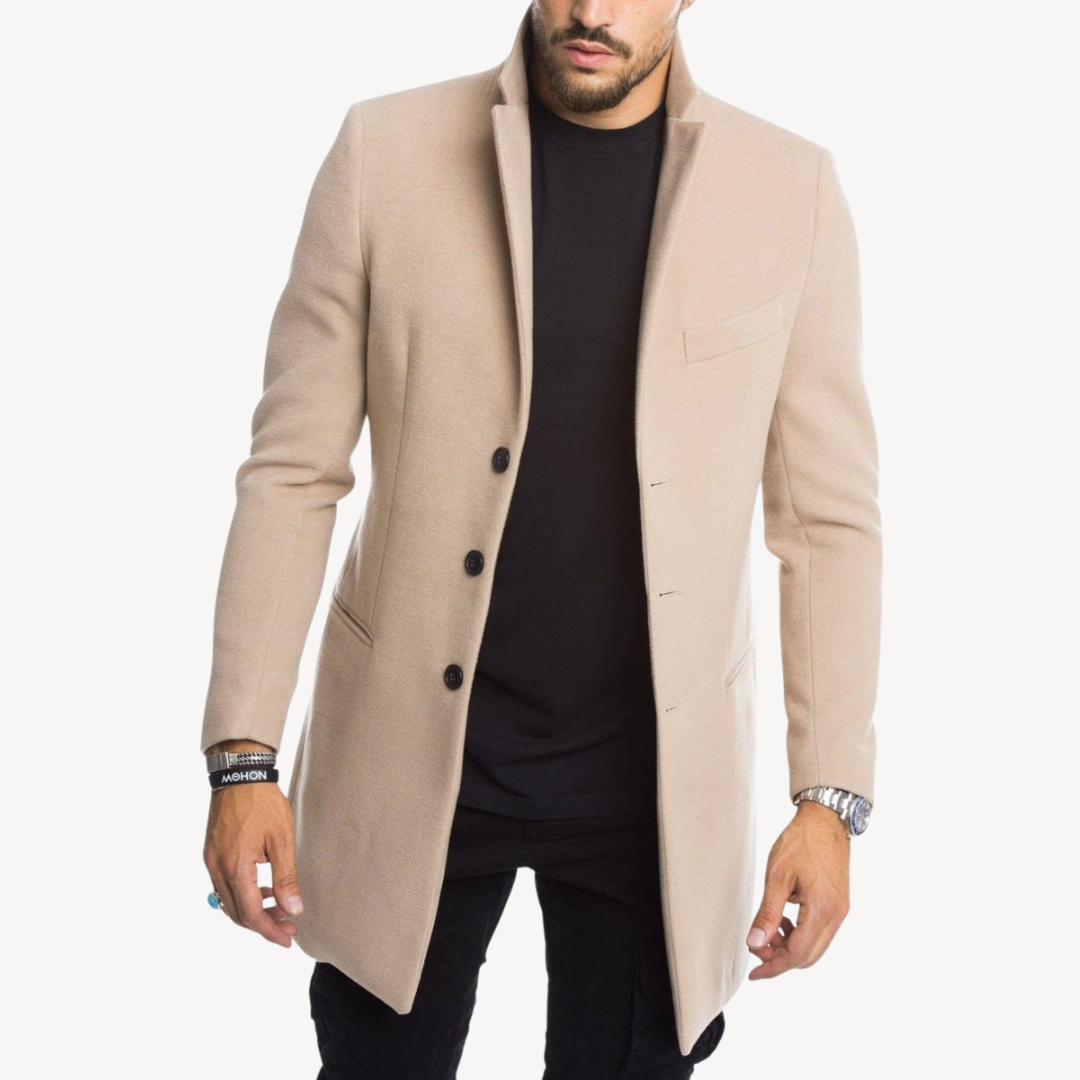 Men's Wool Blend Long Coat