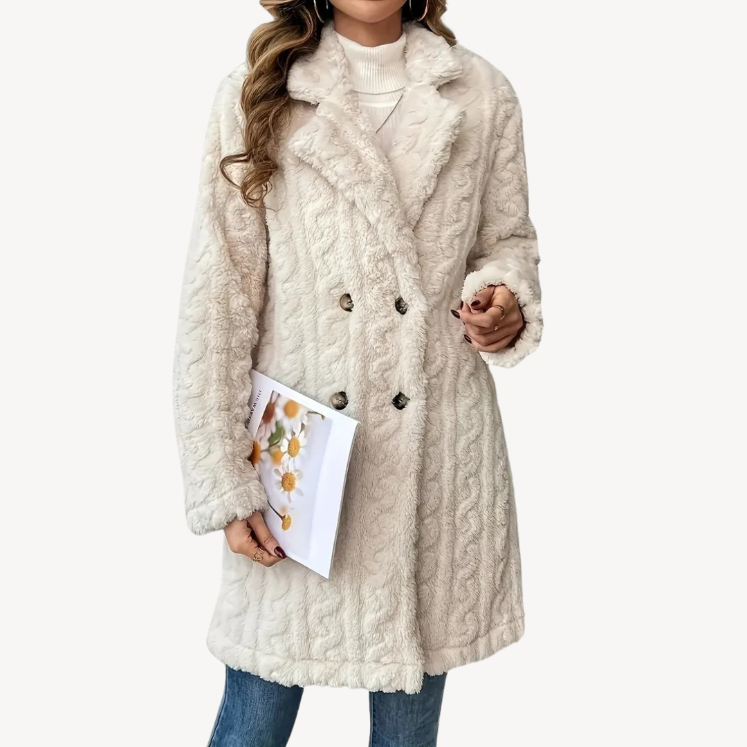 Women’s Double-Breasted Faux Fur Coat