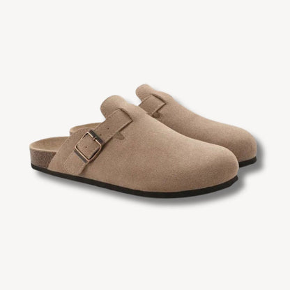 Suede Buckle Clogs Unisex