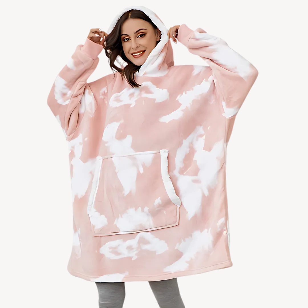 Oversized Tie-Dye Hoodie Blanket