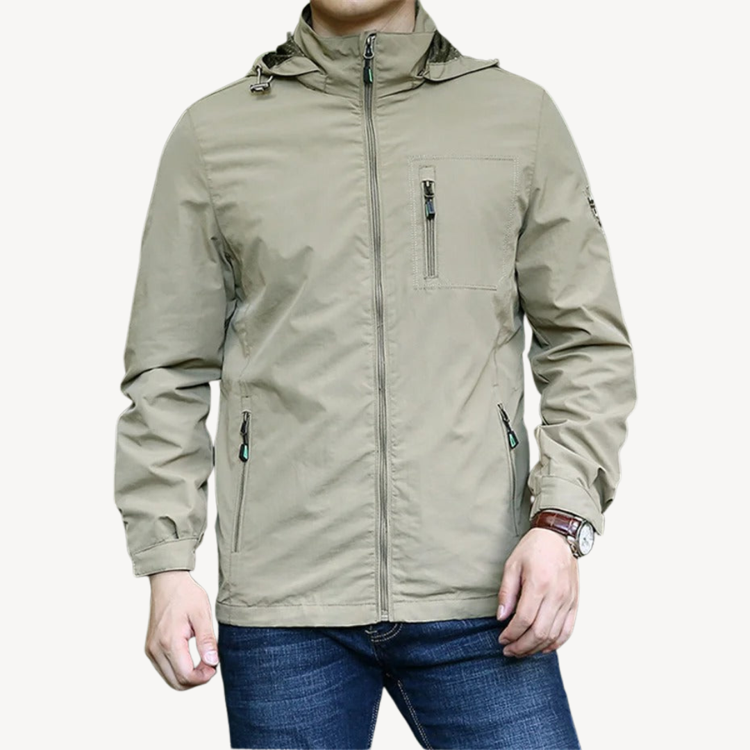 Men’s Zipper Closure Hooded Jacket