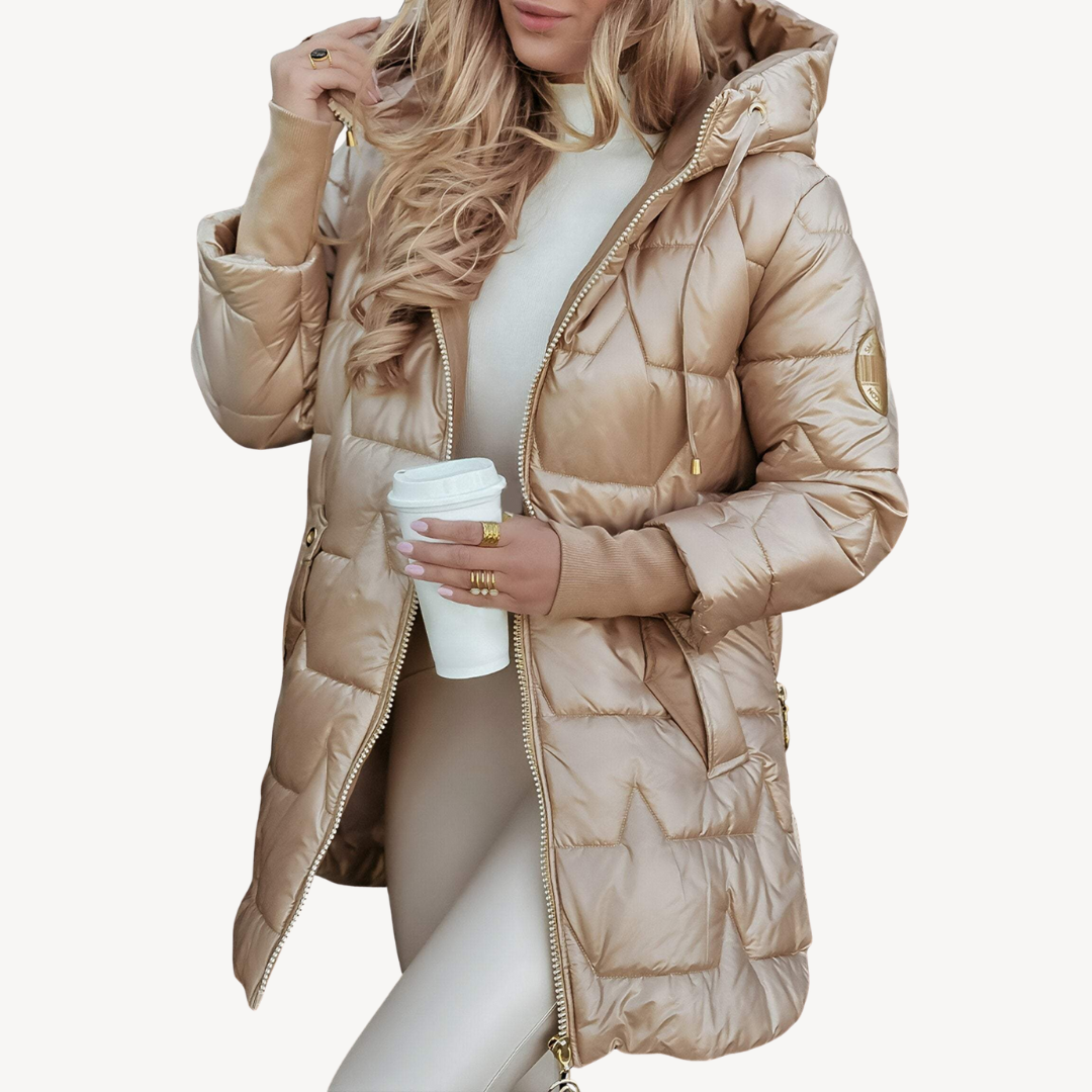 Women’s Hooded Mid-Length Puffer Coat