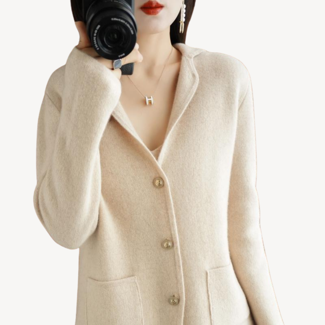 Women's Wool Buttoned Cardigan