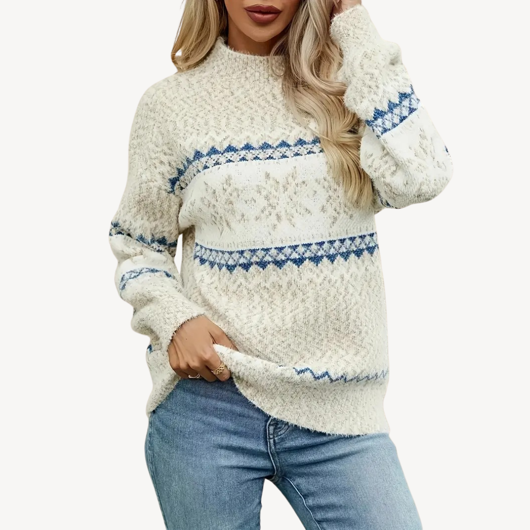 Fair Isle Knit Sweater for Women
