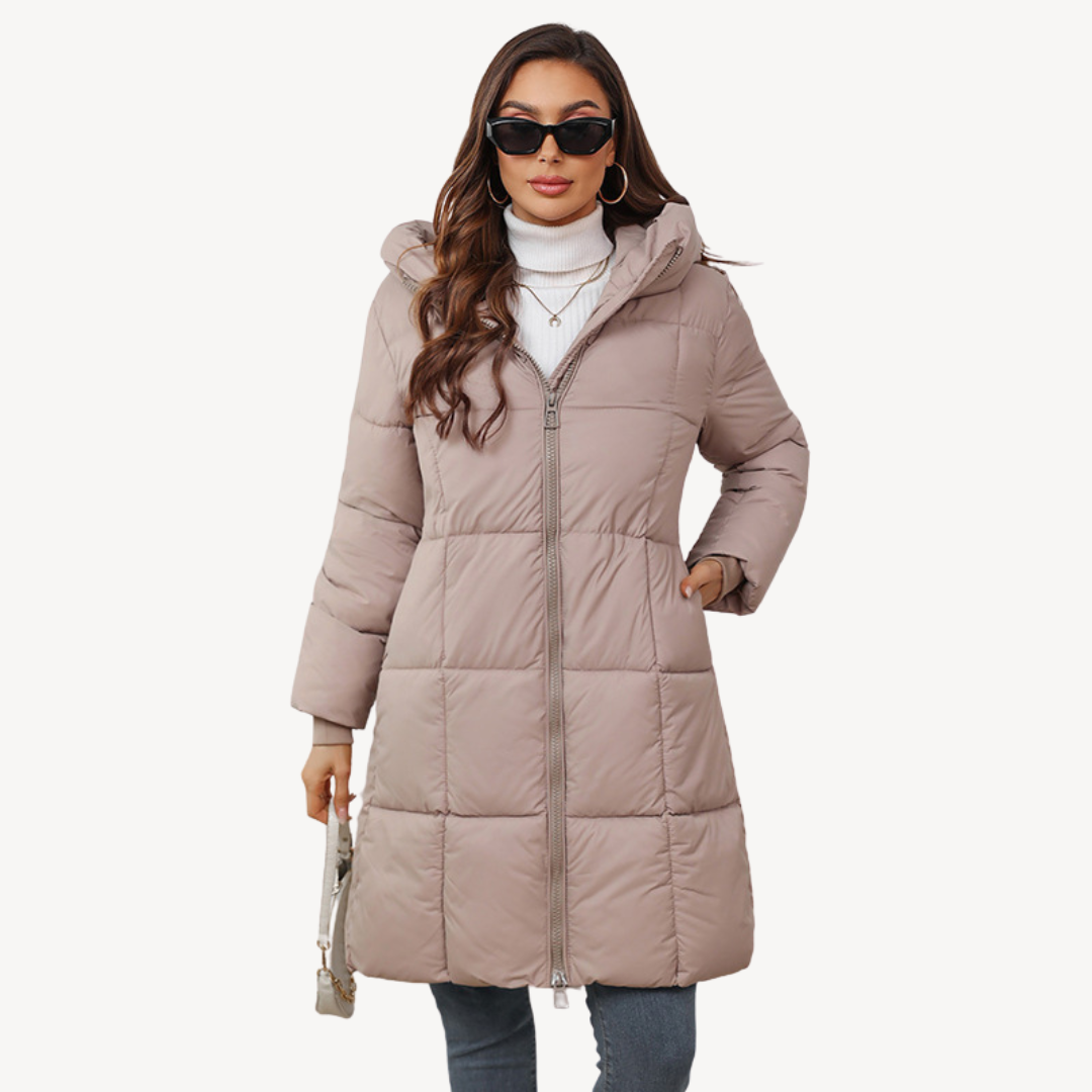 Puffer Coat with Hood for Women