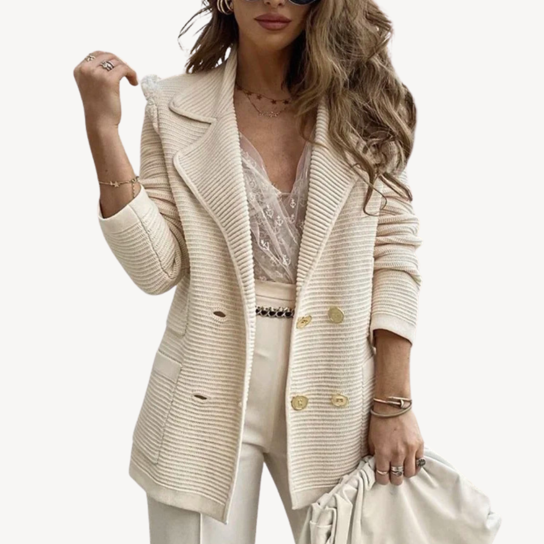 Women's Ribbed Blazer Jacket