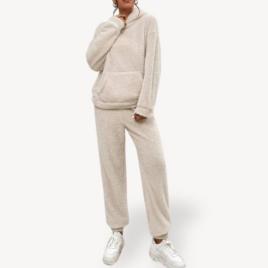 Women’s Plush Fleece Loungewear Set Hoodie
