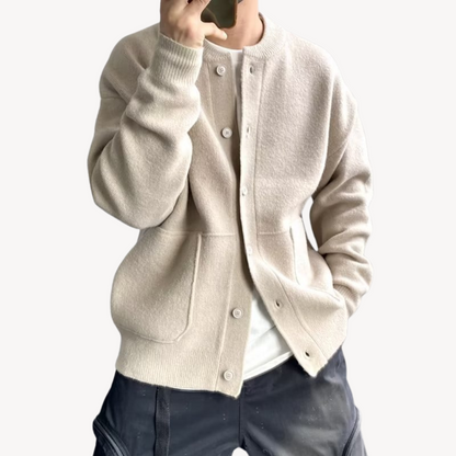 Men's Wool Button-Up Cardigan