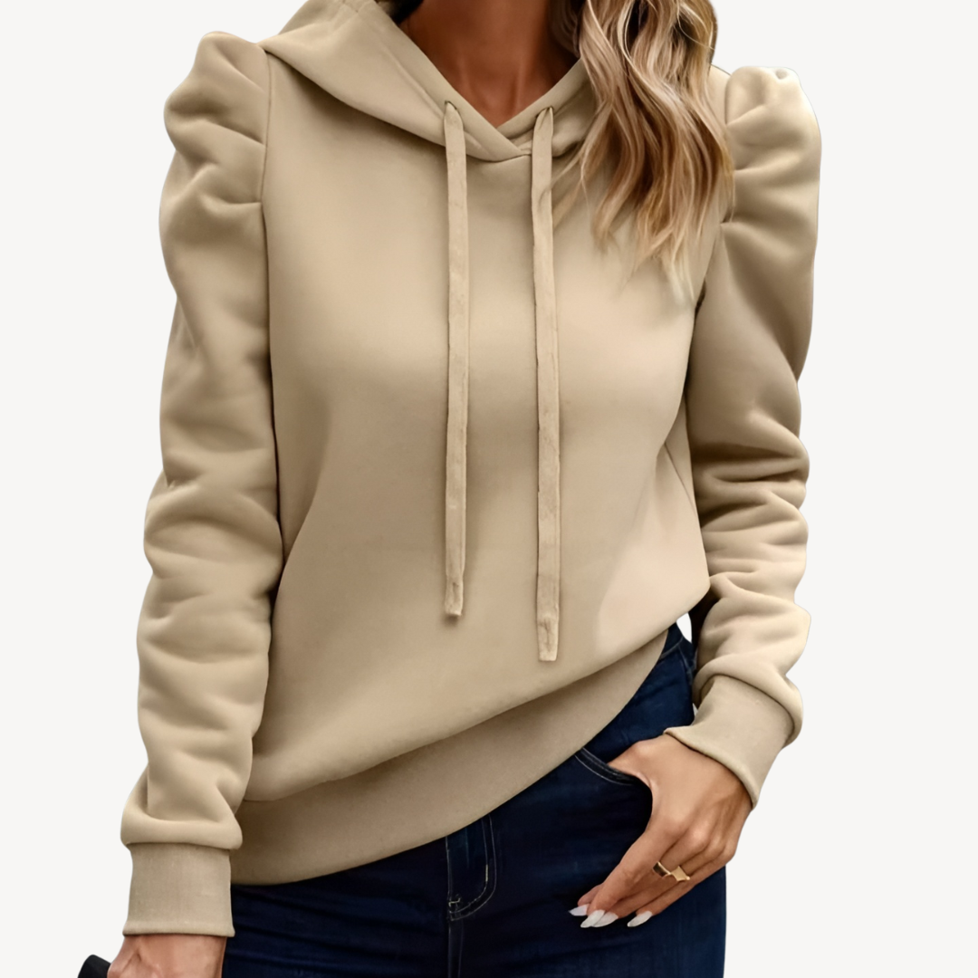 Puff Sleeve Hoodie for Women