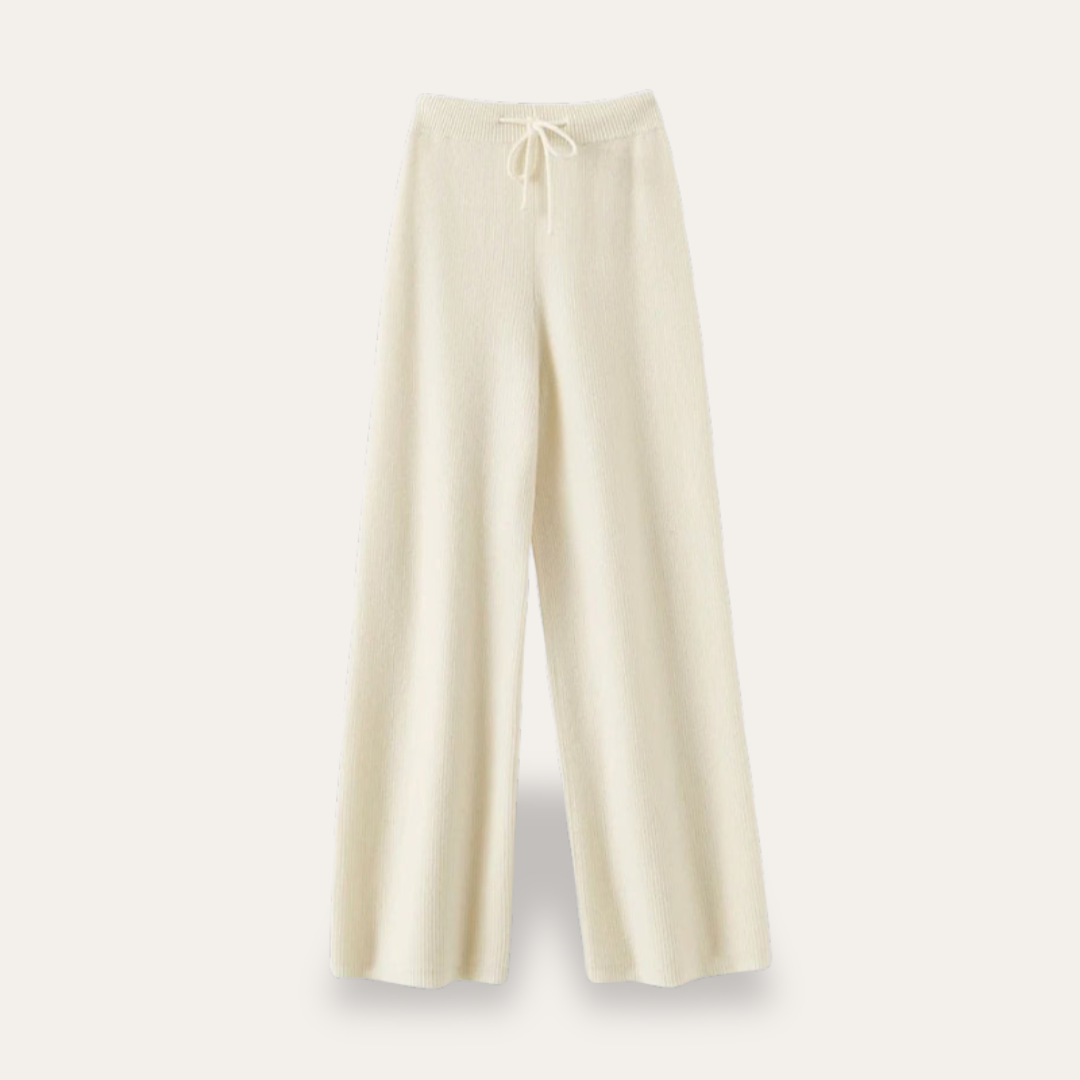 Women's Cashmere Pants – Wide Knit Trousers