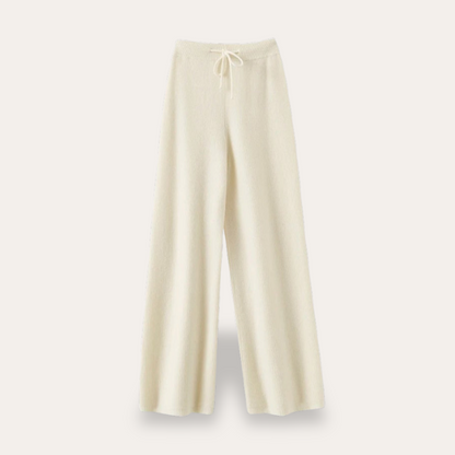 Women's Cashmere Pants – Wide Knit Trousers