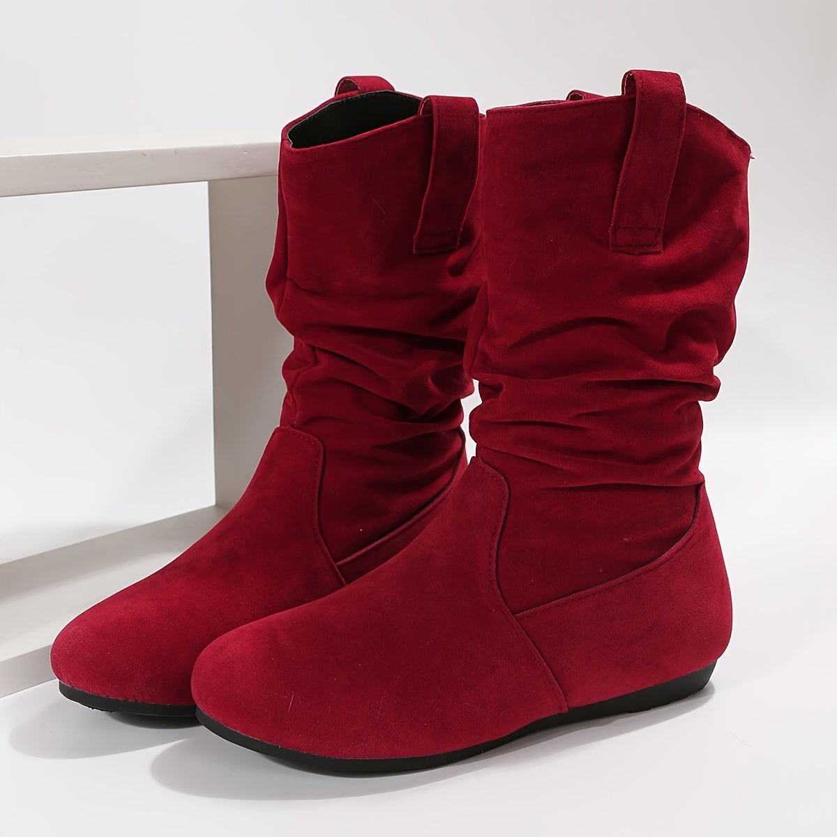 Comfortable Low Heel Suede Ankle Boots for Women - BritishElegance