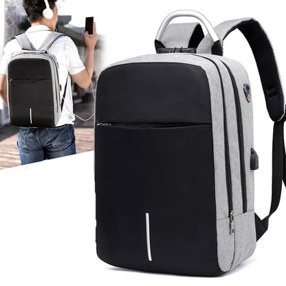 Water-Resistant Anti-Theft Laptop Backpack – Hidden Zipper Design with USB Charging