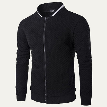 Men’s Diamond Quilted Bomber Jacket