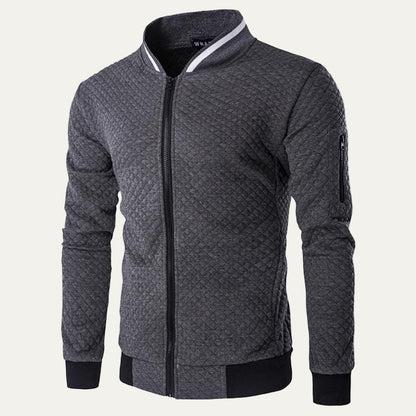 Men’s Diamond Quilted Bomber Jacket