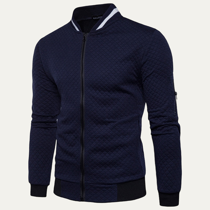 Men’s Diamond Quilted Bomber Jacket