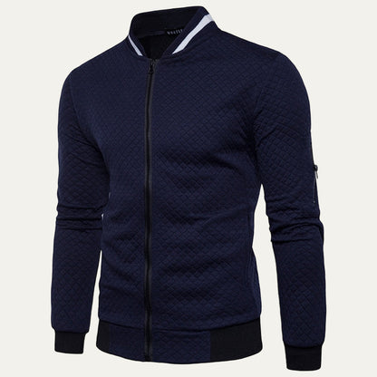Men’s Diamond Quilted Bomber Jacket