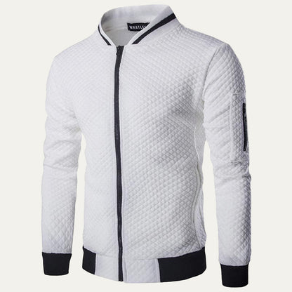Men’s Diamond Quilted Bomber Jacket