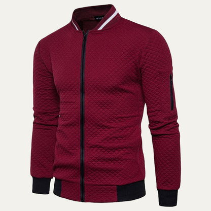 Men’s Diamond Quilted Bomber Jacket