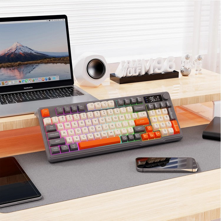 Quiet Wireless Mechanical Gaming Keyboard Monitor