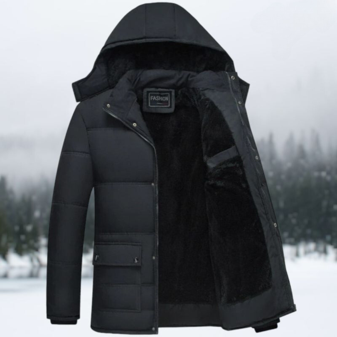 Black Puffer Winter Jacket - Hugo