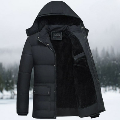 Black Puffer Winter Jacket - Hugo