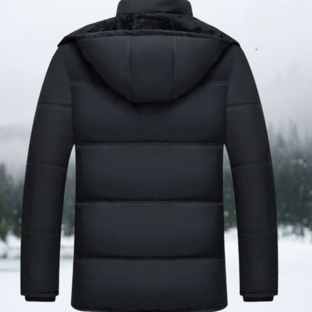 Black Puffer Winter Jacket - Hugo