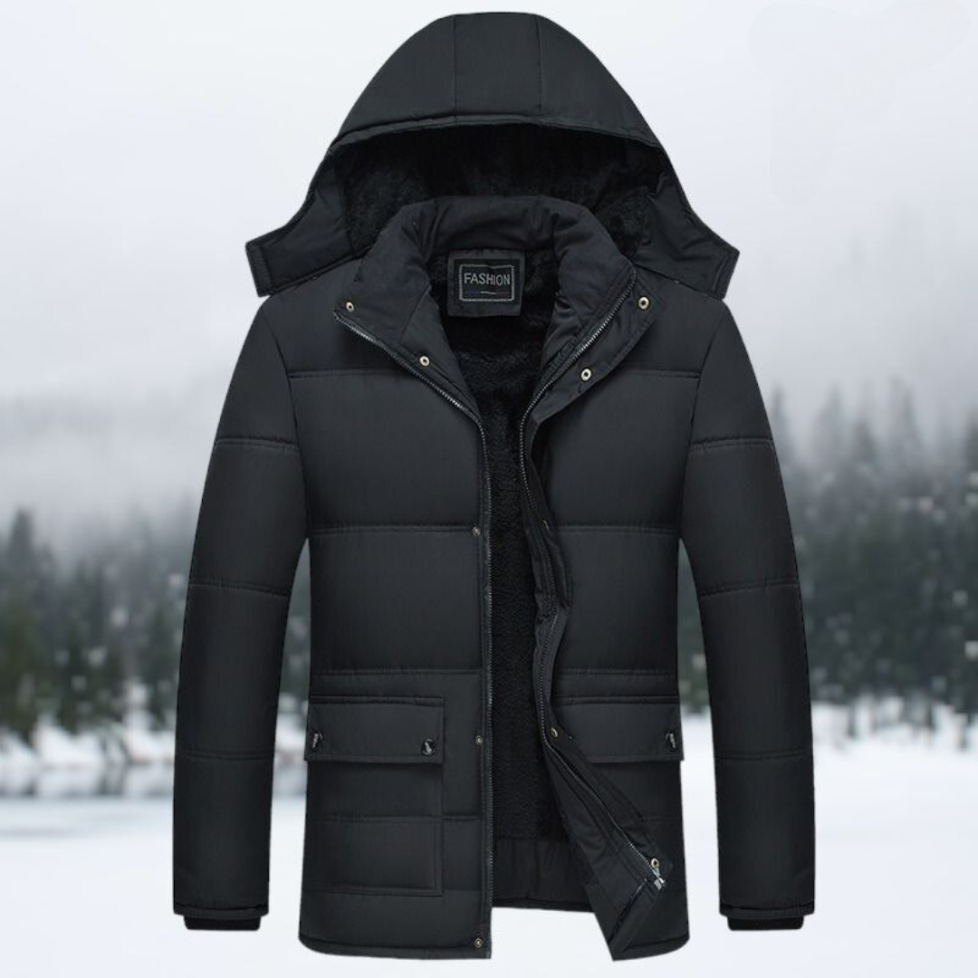 Black Puffer Winter Jacket - Hugo