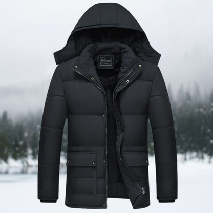 Black Puffer Winter Jacket - Hugo