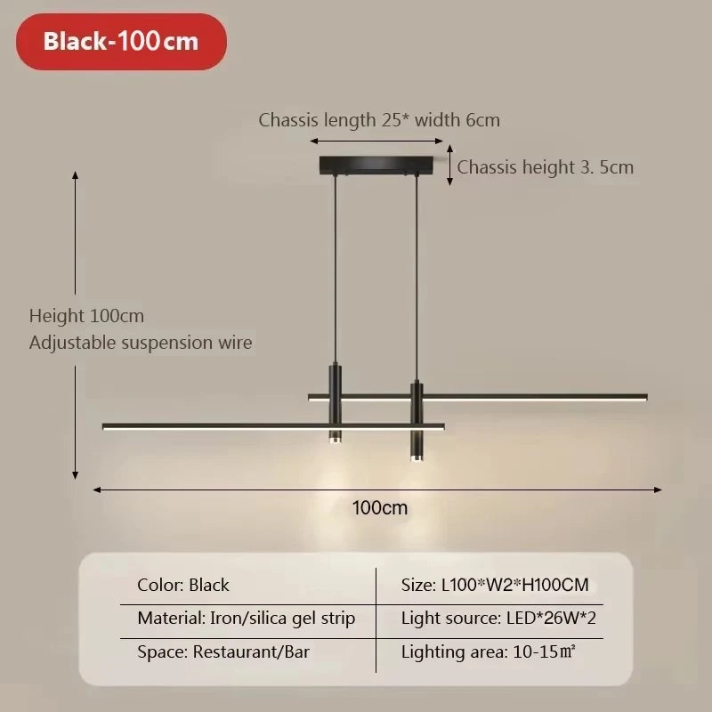 Chic Minimalist LED Hanging Light for Kitchen Dining
