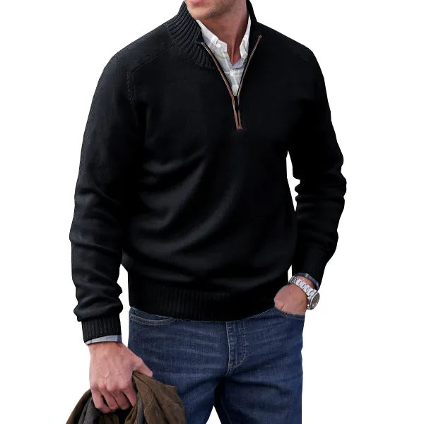 Men’s Quarter Zip Pullover with Shoulder Seams