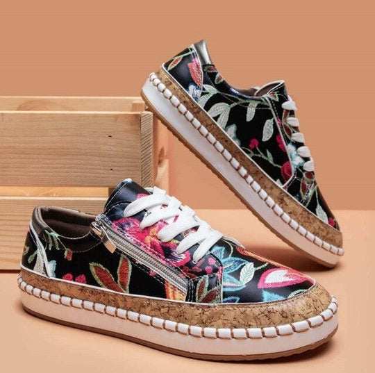 Stylish Santorini Flower Sneakers: This Season's Must-Have