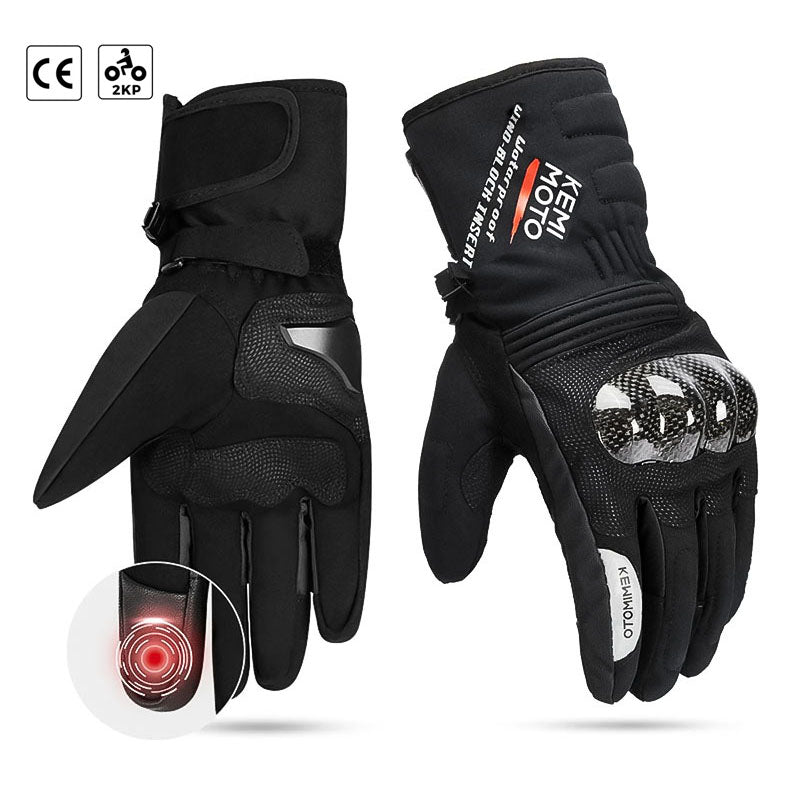 Warm Insulated Motorcycle Gloves for Winter Riding