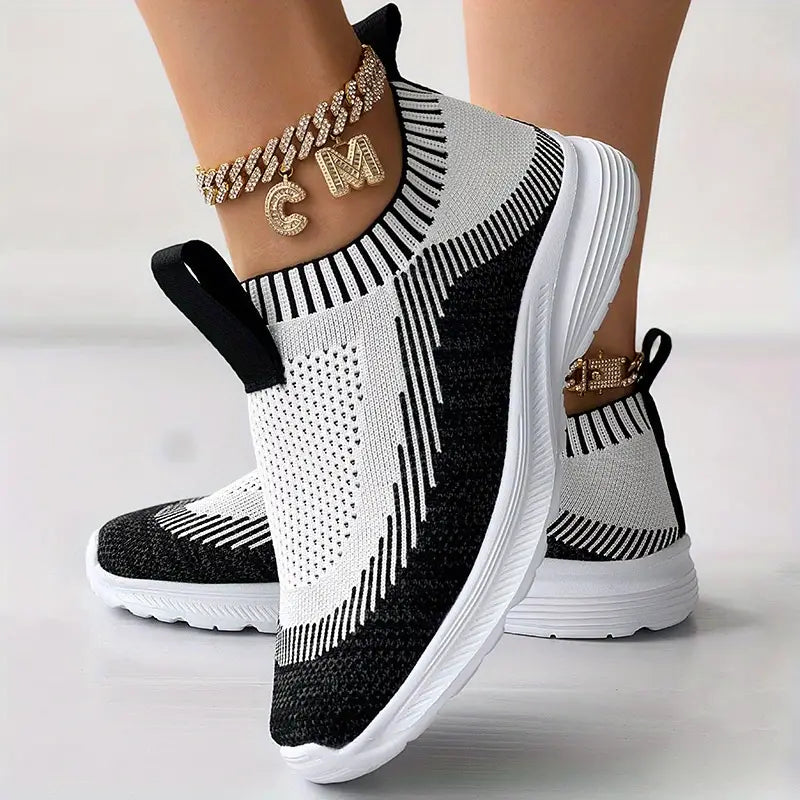 Comfy Women's Knit Sneakers for Daily Wear