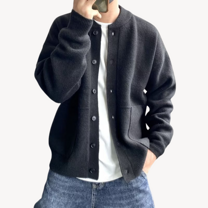 Men's Wool Button-Up Cardigan