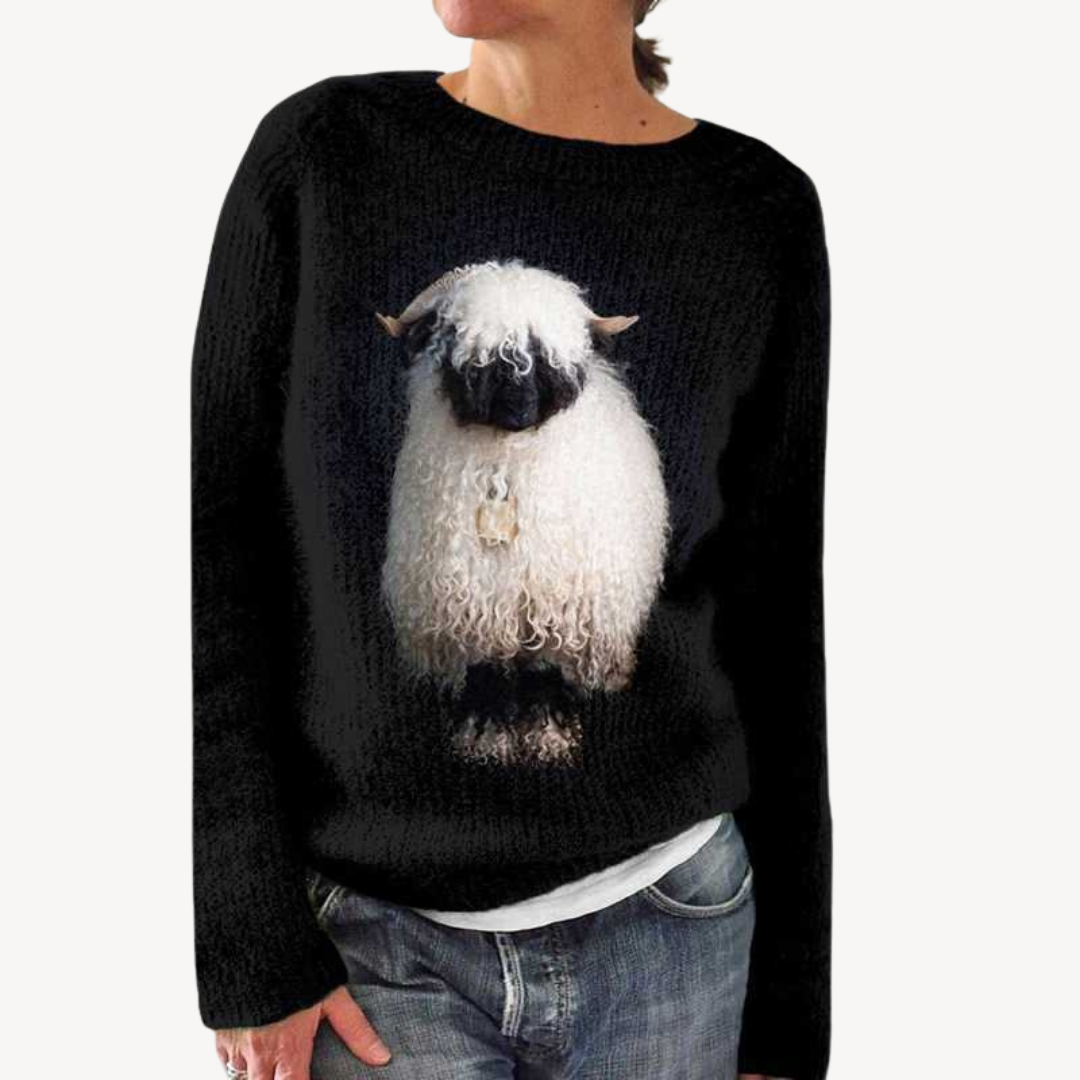 Embroidered Floral Sweater for Women