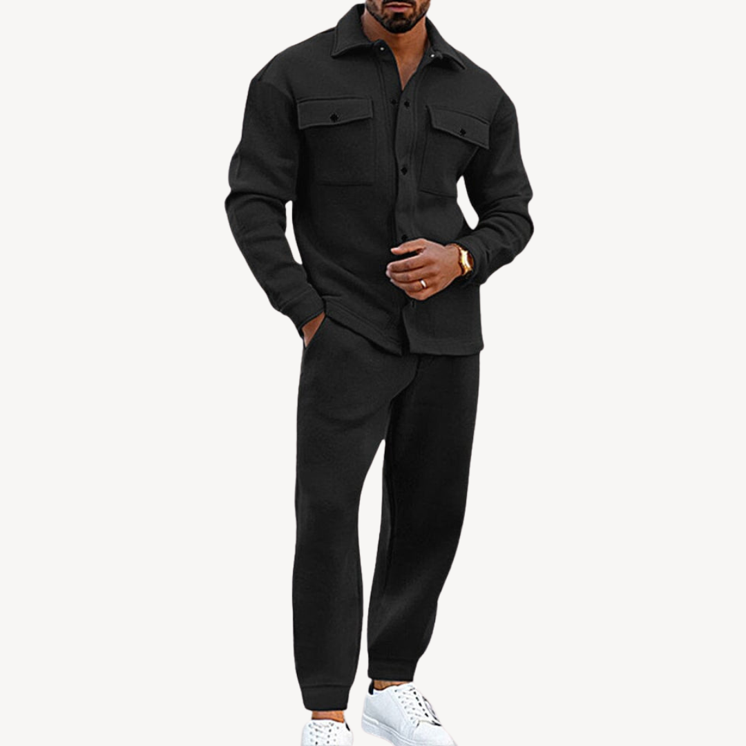 Men's Casual Zip-Up Jacket and Jogger Set