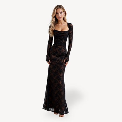 Women's Lace Dress Long Sleeve