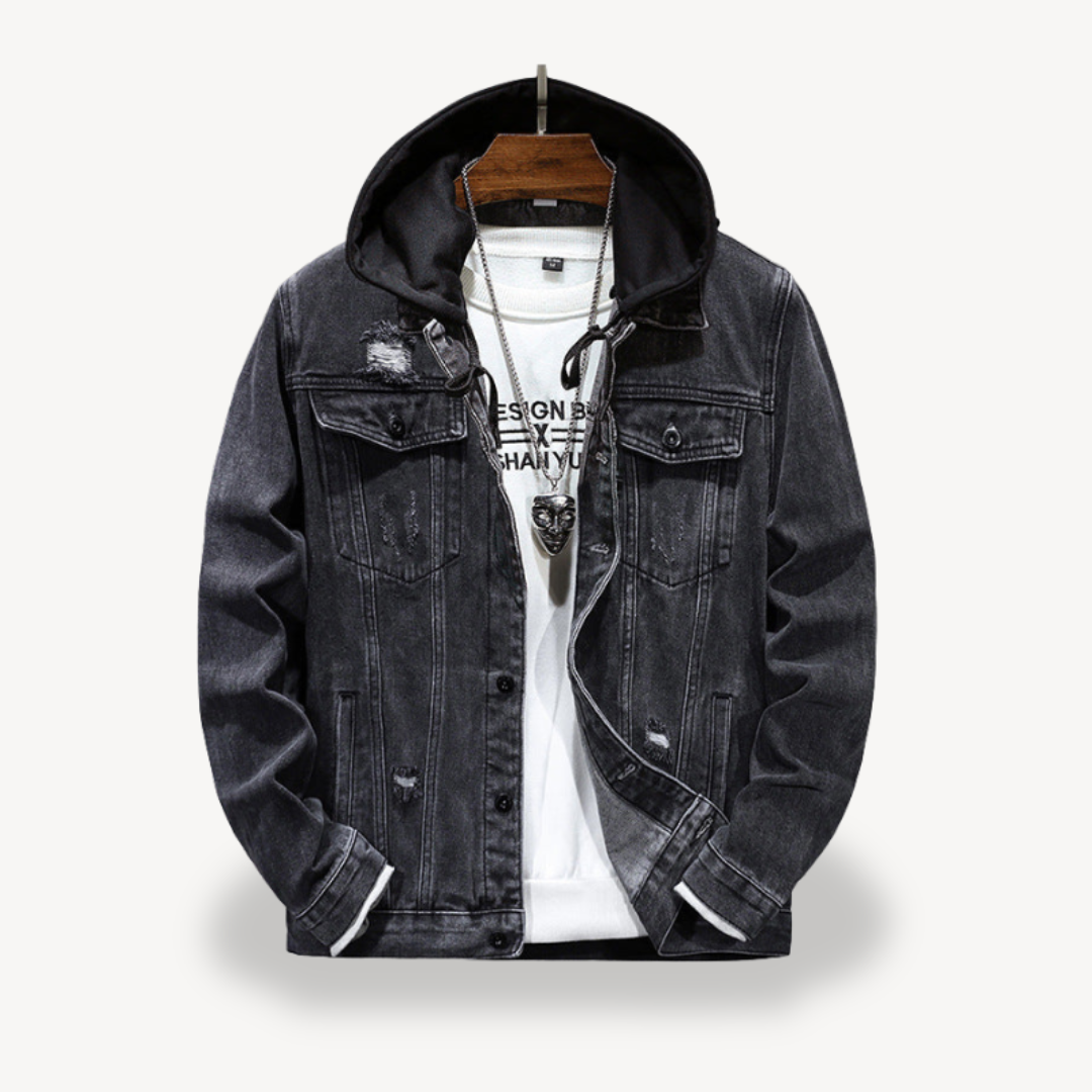 Denim Hoodie Jacket for Men