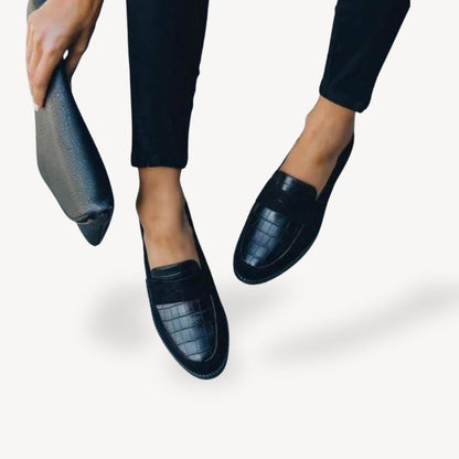 Suede Crocodile Orthopedic Loafers Women