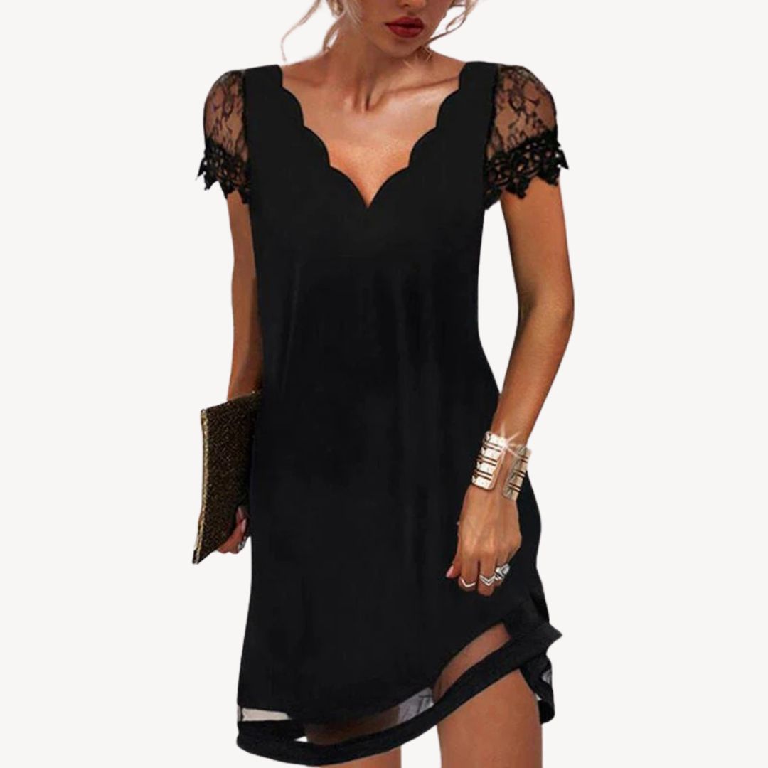 Women's Floral Lace Mini Dress