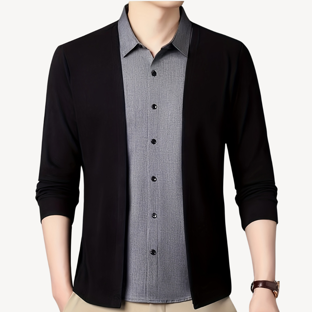 Men's Lightweight Knit Cardigan Open Front