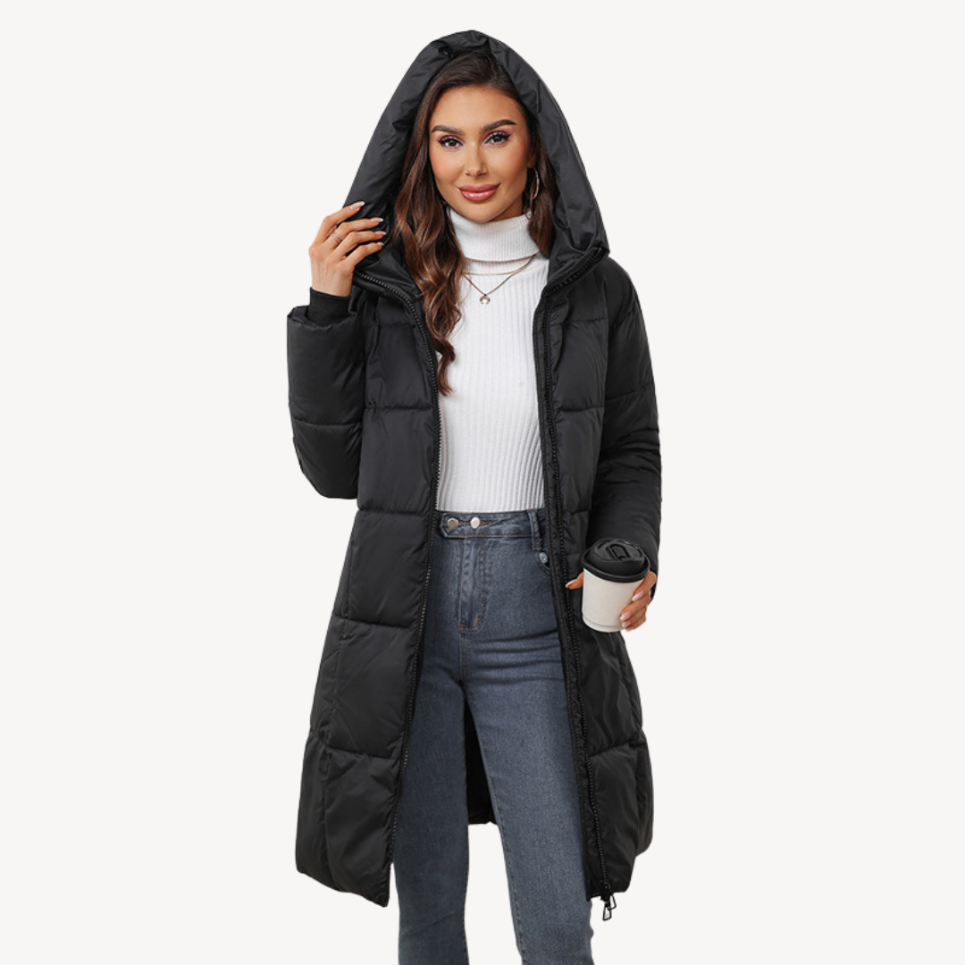 Puffer Coat with Hood for Women