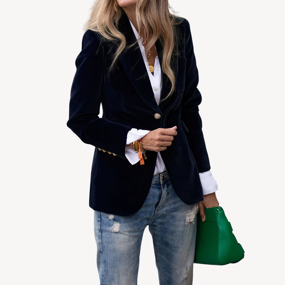Women's Fashion Velvet Blazer