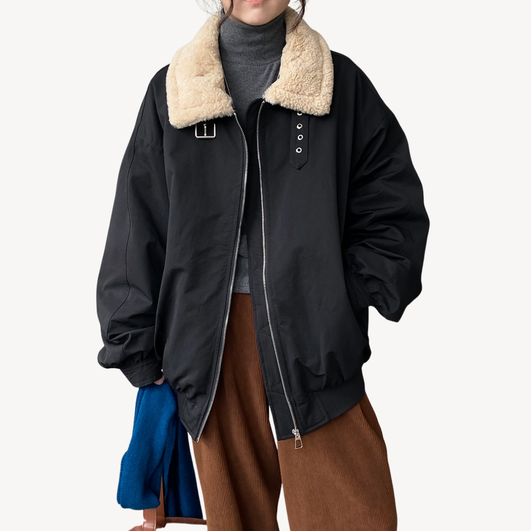 Women’s Shearling Collar Puffer Jacket
