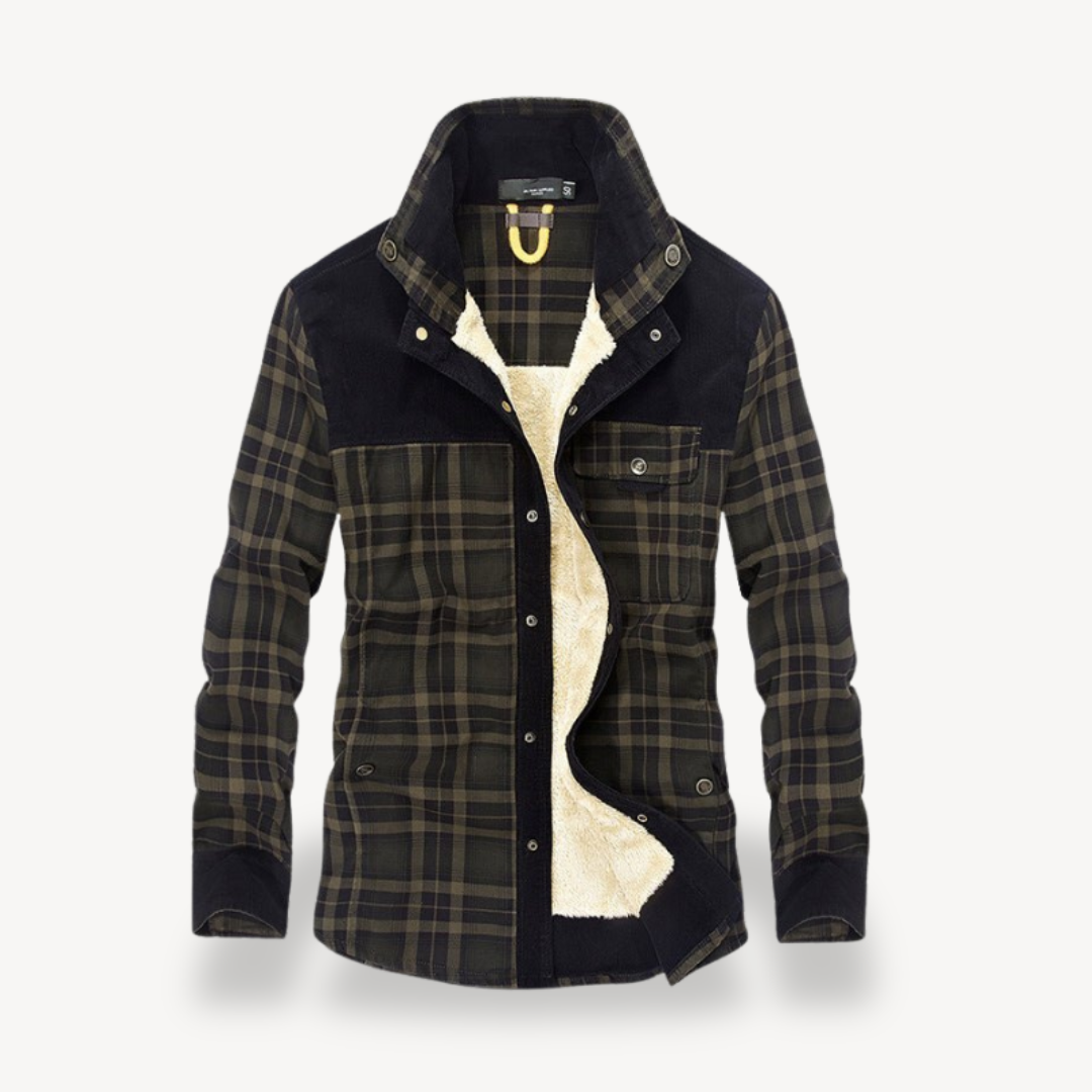 Men’s Plaid Fleece Lined Jacket