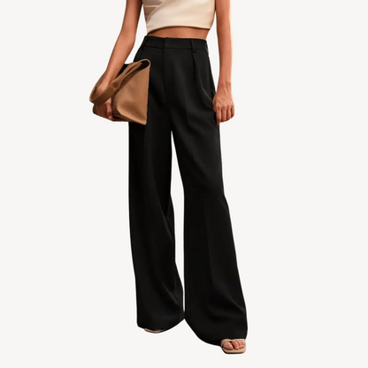 High-Waisted Pleated Trousers for Women